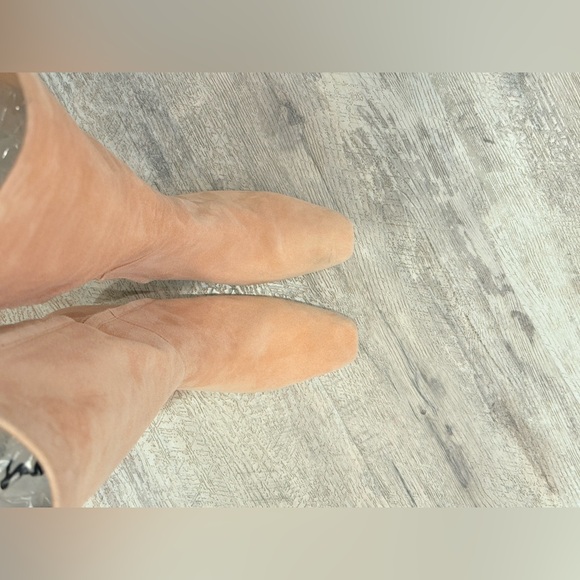 NEW Sam Edelman Suede Tan Heeled Knee High Boots - Picture 13 of 16